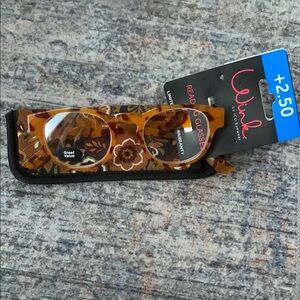 Wink Brown Floral Reading Glasses +2.50